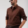 Рубашка мужская Джеймс, коричневый, 64483/brown — обложка 3/4