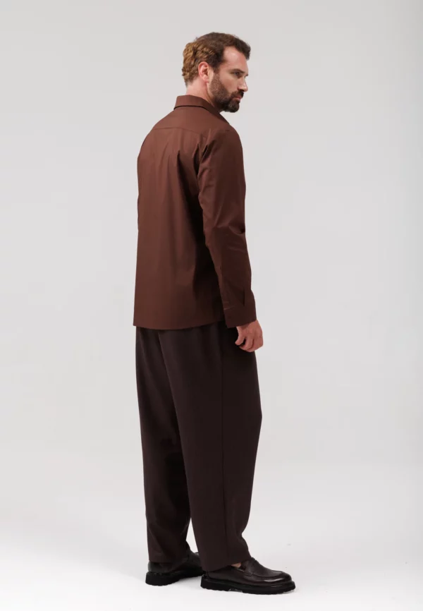 Рубашка мужская Джеймс, коричневый, 64483/brown — фото 3