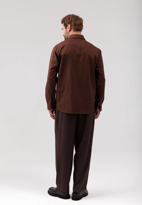Рубашка мужская Джеймс, коричневый, 64483/brown — фото 4