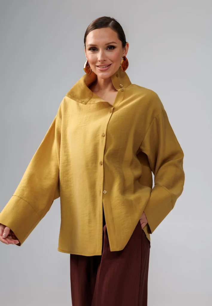 Блузка Бекка горчичная, 64486/mustard — обложка 3/4