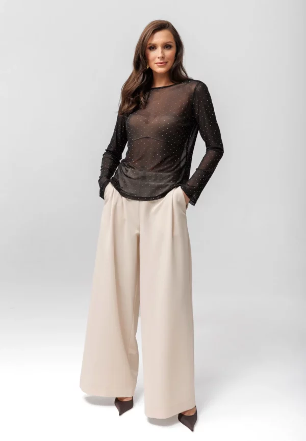 Лонгслив Зара ANNEN, чёрный, 64489/black — ракурс 2