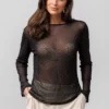 Лонгслив Зара ANNEN, чёрный, 64489/black — ракурс 3