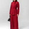 Красный жакет Наоми ANNEN, артикул 64474/red — полный образ спереди