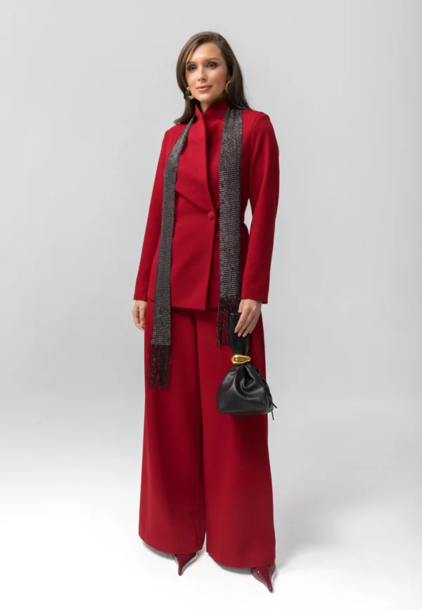 Красный жакет Наоми ANNEN, артикул 64474/red — костюм с шарфом