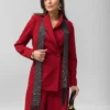 Красный жакет Наоми ANNEN, артикул 64474/red — вид 3/4 с шарфом